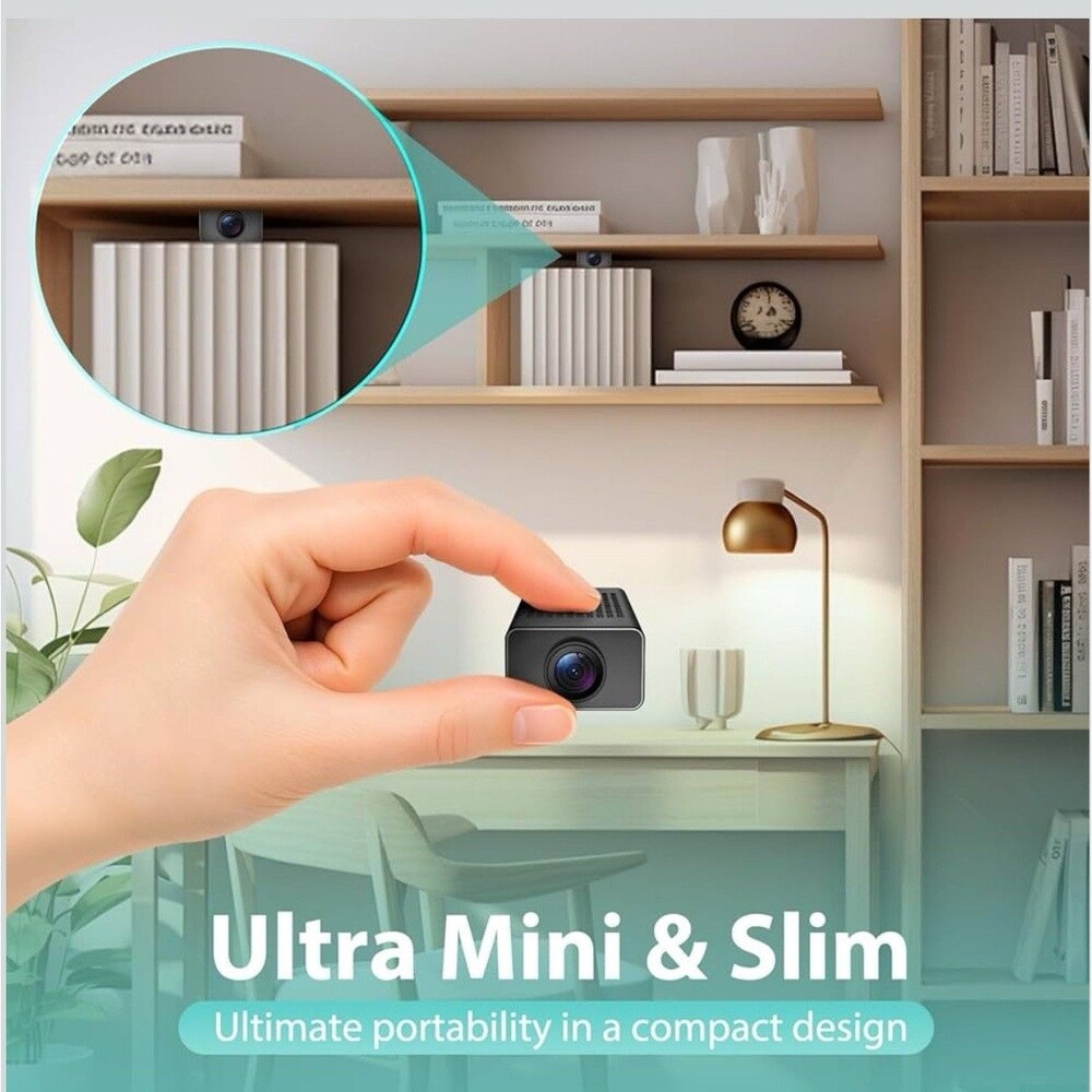 Mini Camera, Cam for Home - Upgrade Instant Setup with Narrower Body